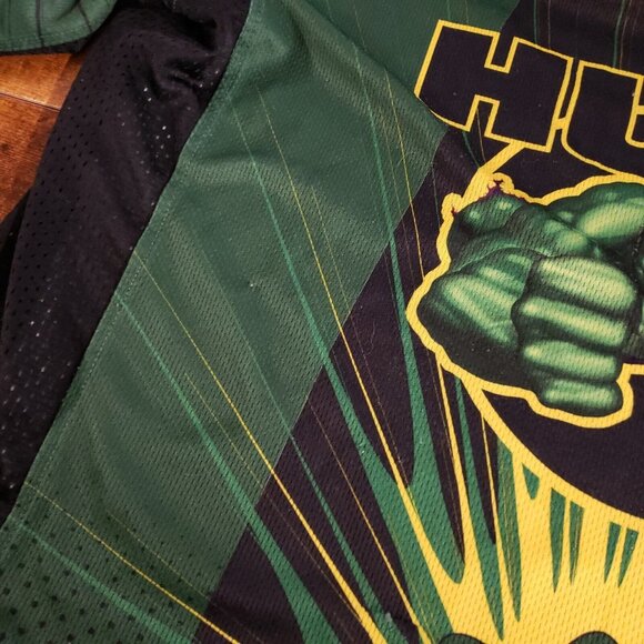 2003 The Hulk Shirt Green Gold Movie NTD Marvel Official Polyester Men's Medium - Picture 8 of 16